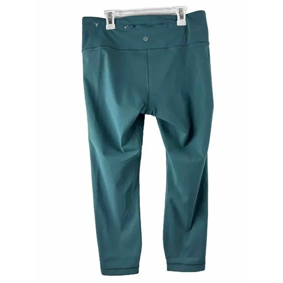 Lululemon Women Speed Wunder MR Crop Tight 23” LW6BLFS DPCV Teal Blue Size 10 - Picture 1 of 13